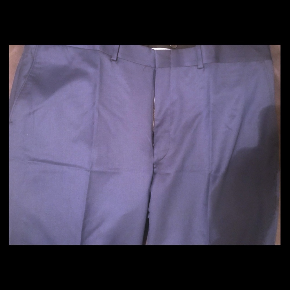 New Custom Dark Royal Blue Tom James Dress Pants
